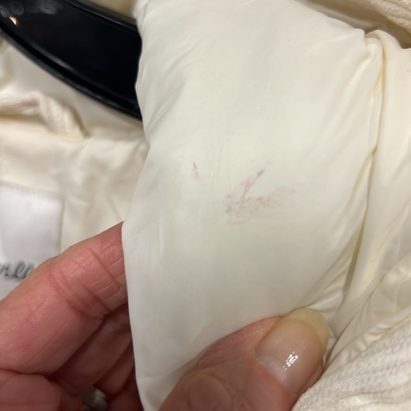 NWT Madewell Cream Corduroy Holland Quilted Puffer Parka Jacket sz 1X - Picture 16 of 17